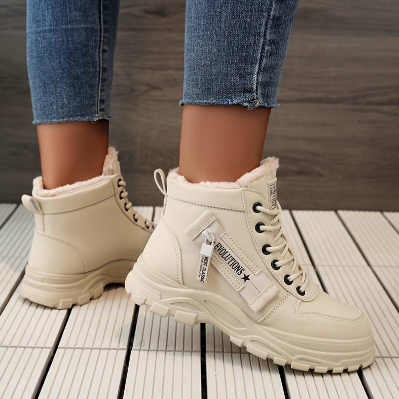 Damen Winterstiefel Wasserdicht Rutschfest Fleece Futter