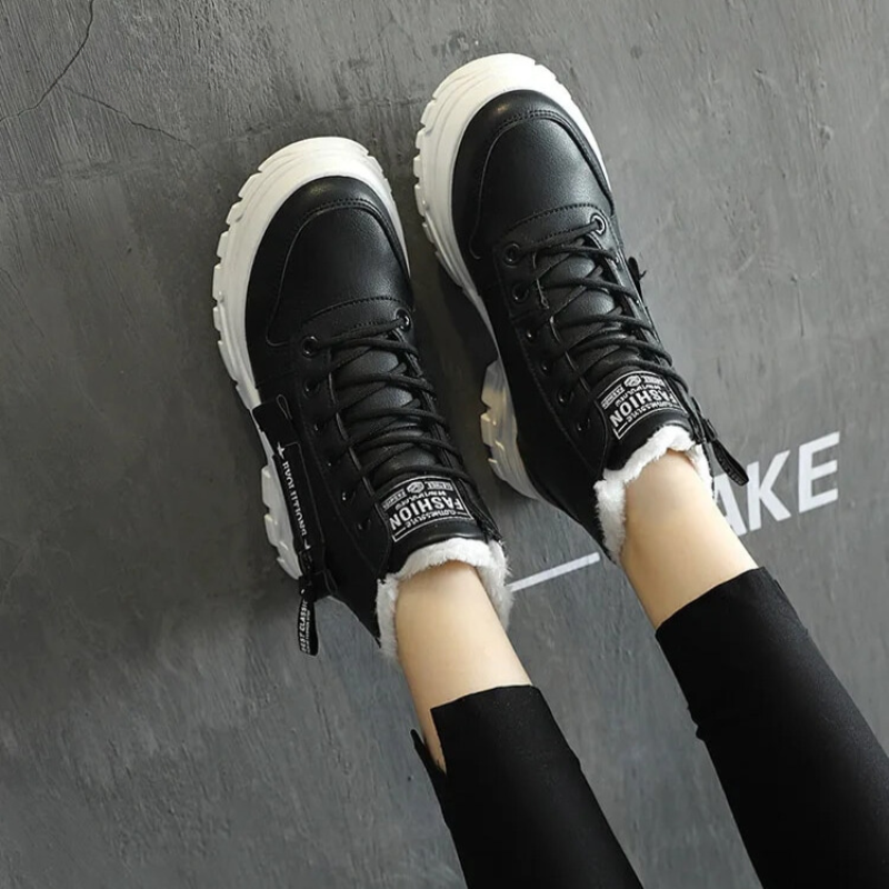 Damen Winterstiefel Wasserdicht Rutschfest Fleece Futter – Bild 7