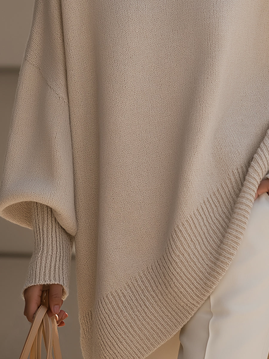 Damen Oversize Pullover mit Rundhals und Rippbündchen – Bild 7