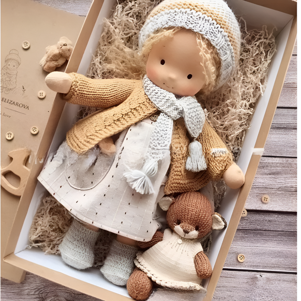 Waldorfpuppe Hypoallergen Natürliche Materialien 35 cm – Bild 22