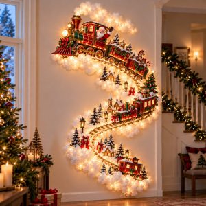 Weihnachtsmanns Spielzeuglieferzug