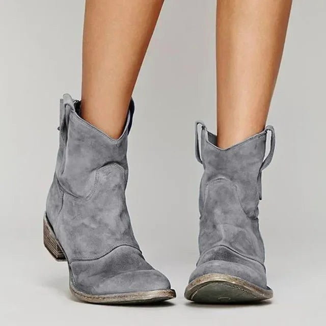 Damen-Cowboy-Stiefeletten Ergonomisches Fußbett Hochwertig – Bild 4