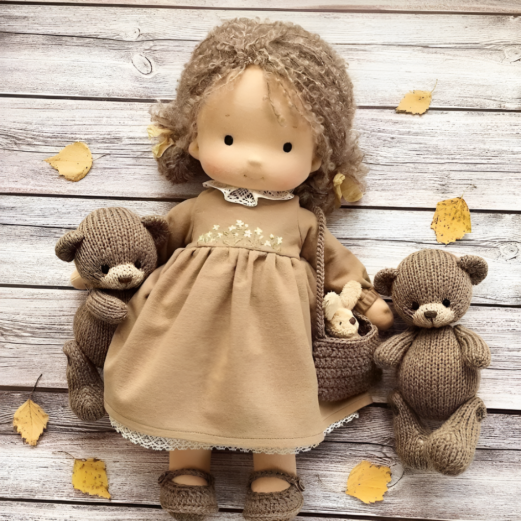 Waldorfpuppe Hypoallergen Natürliche Materialien 35 cm – Bild 19