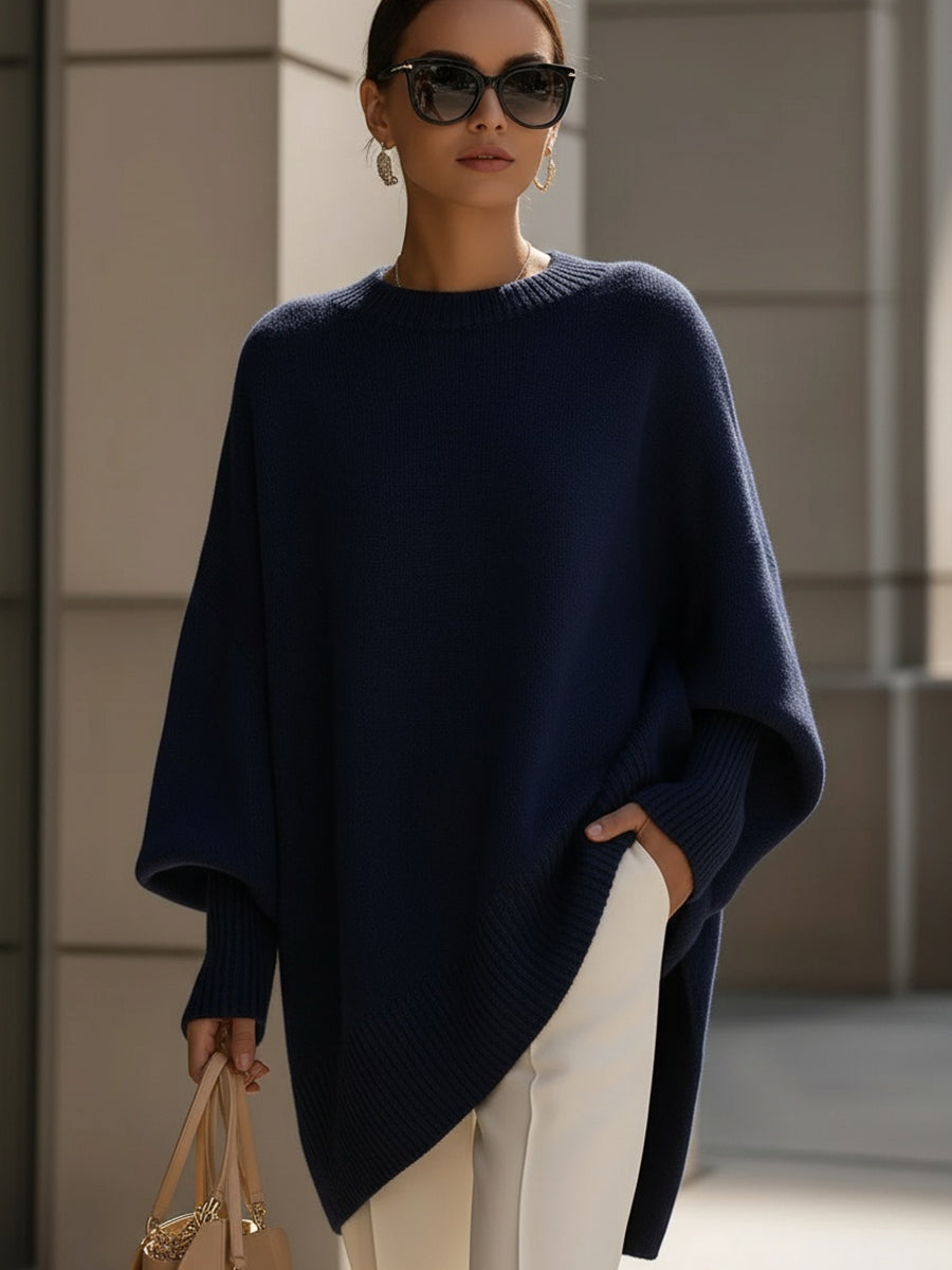 Damen Oversize Pullover mit Rundhals und Rippbündchen – Bild 10