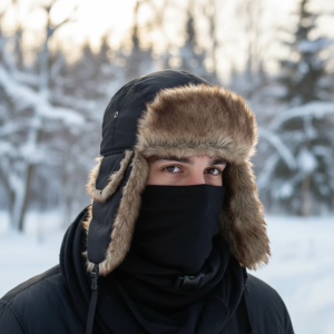 Mütze Unisex winddicht gefüttert mit Ohrklappen