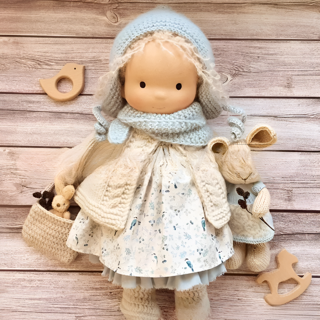 Waldorfpuppe Hypoallergen Natürliche Materialien 35 cm – Bild 10