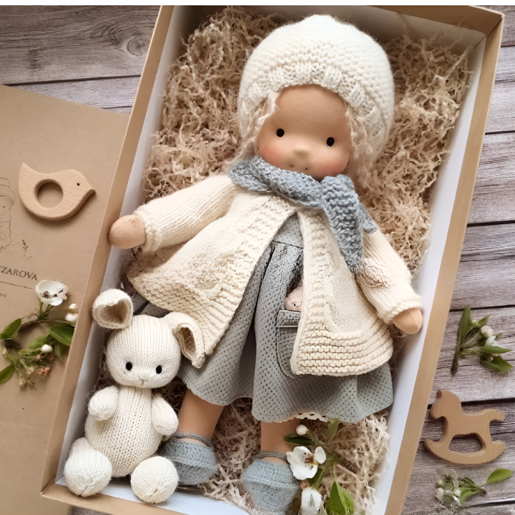 Waldorfpuppe Hypoallergen Natürliche Materialien 35 cm – Bild 9