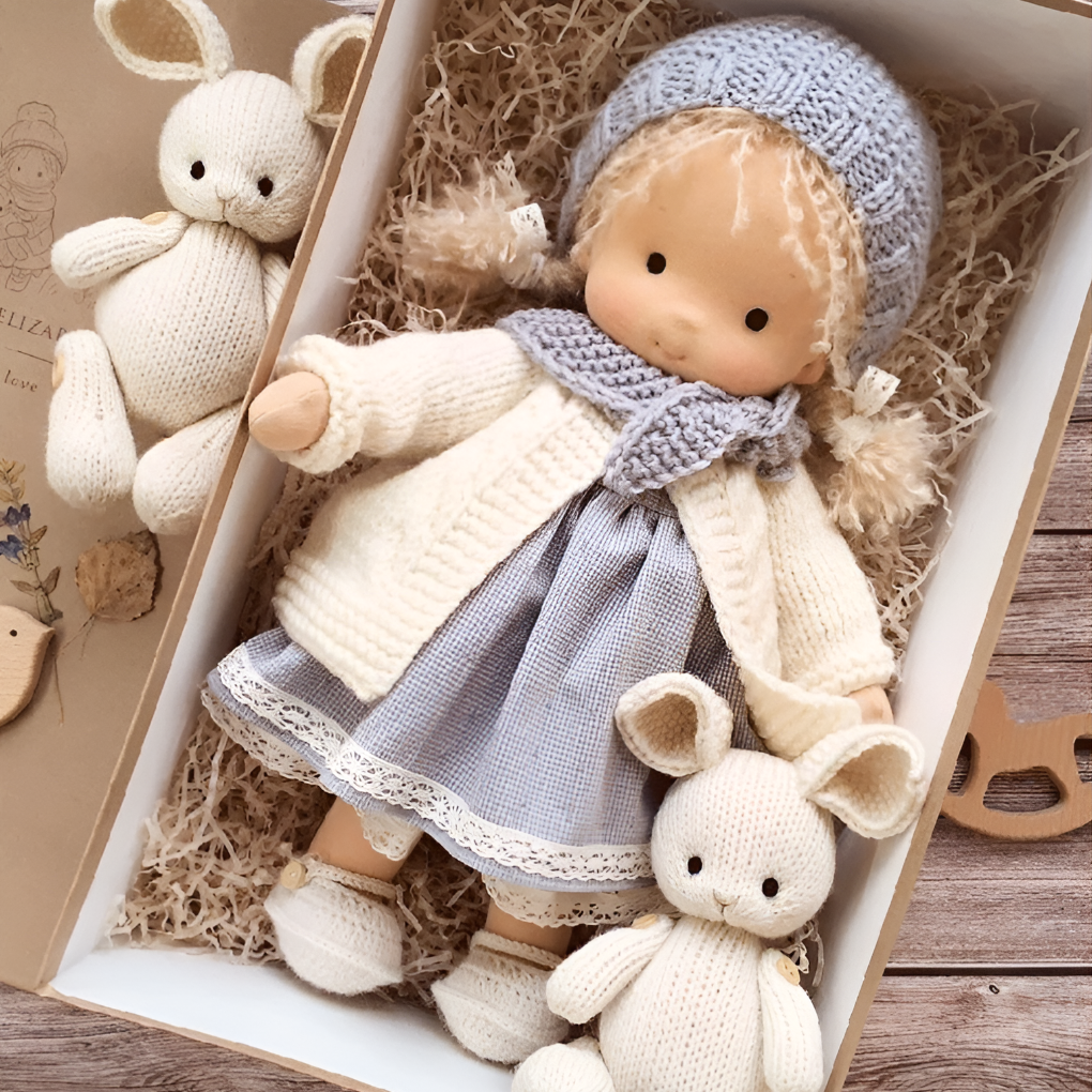Waldorfpuppe Hypoallergen Natürliche Materialien 35 cm – Bild 3