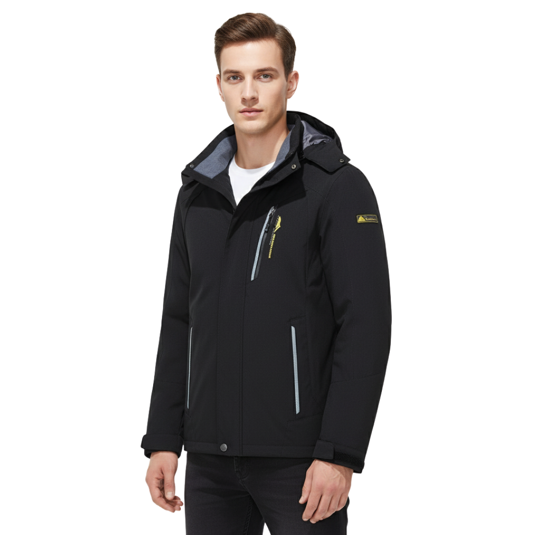Herren Wanderjacke wasserdicht winddicht für Outdoor Trekking – Bild 3