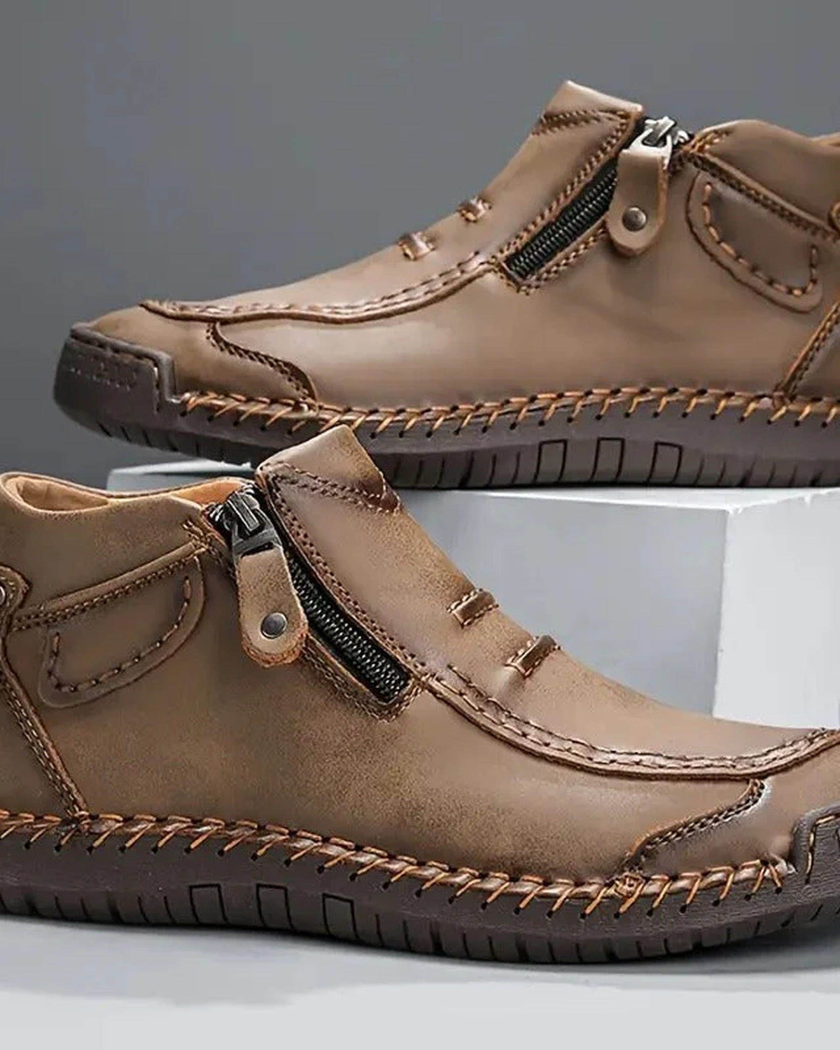 Herren Stiefel aus hochwertigem Leder mit flexibler Sohle – Bild 4