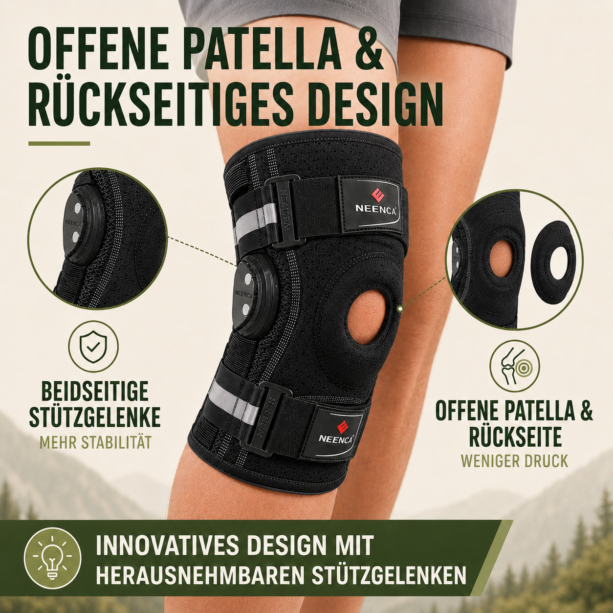 Knieorthese mit Gelenk | Offene Patella, Schmerzlinderung – Bild 5