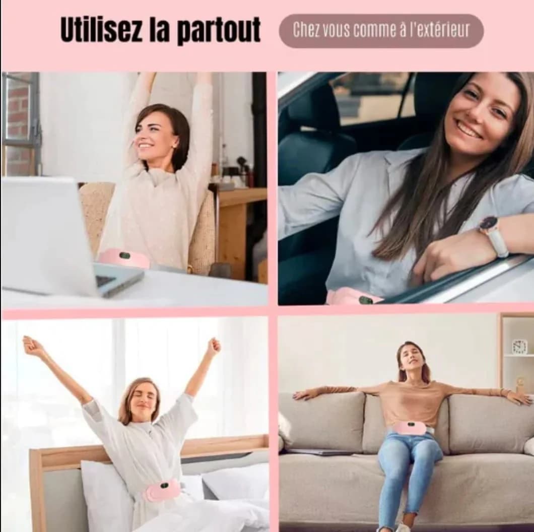 Menstruationsgürtel kabellos Wärme Vibration Schmerzlinderung – Bild 3