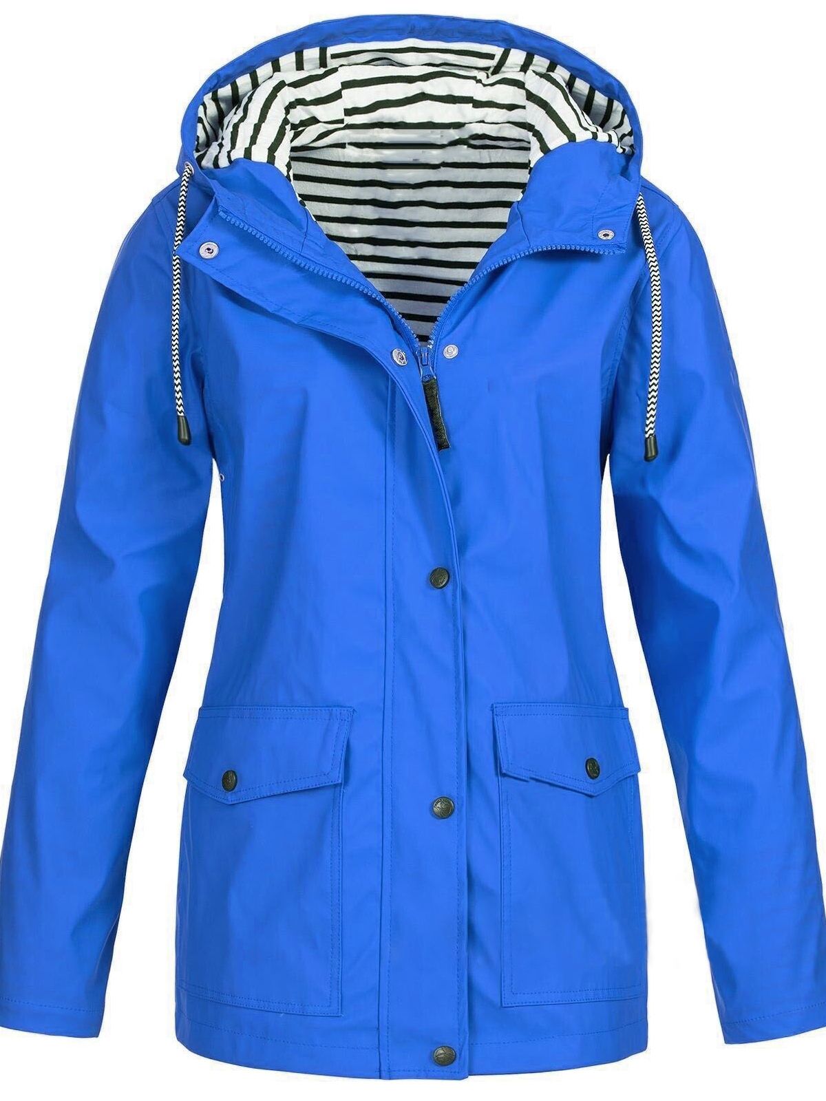Regenjacke Damen gestreiftes Futter windabweisend – Bild 6