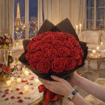 Rosenstrauß handgefertigt langlebig in eleganter Geschenkbox