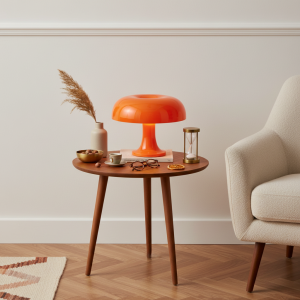 Kabellose Tischlampe glänzendes Orange portabel