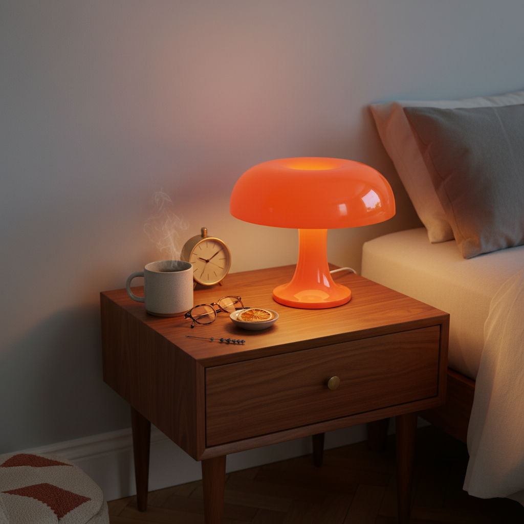 Kabellose Tischlampe glänzendes Orange portabel – Bild 5