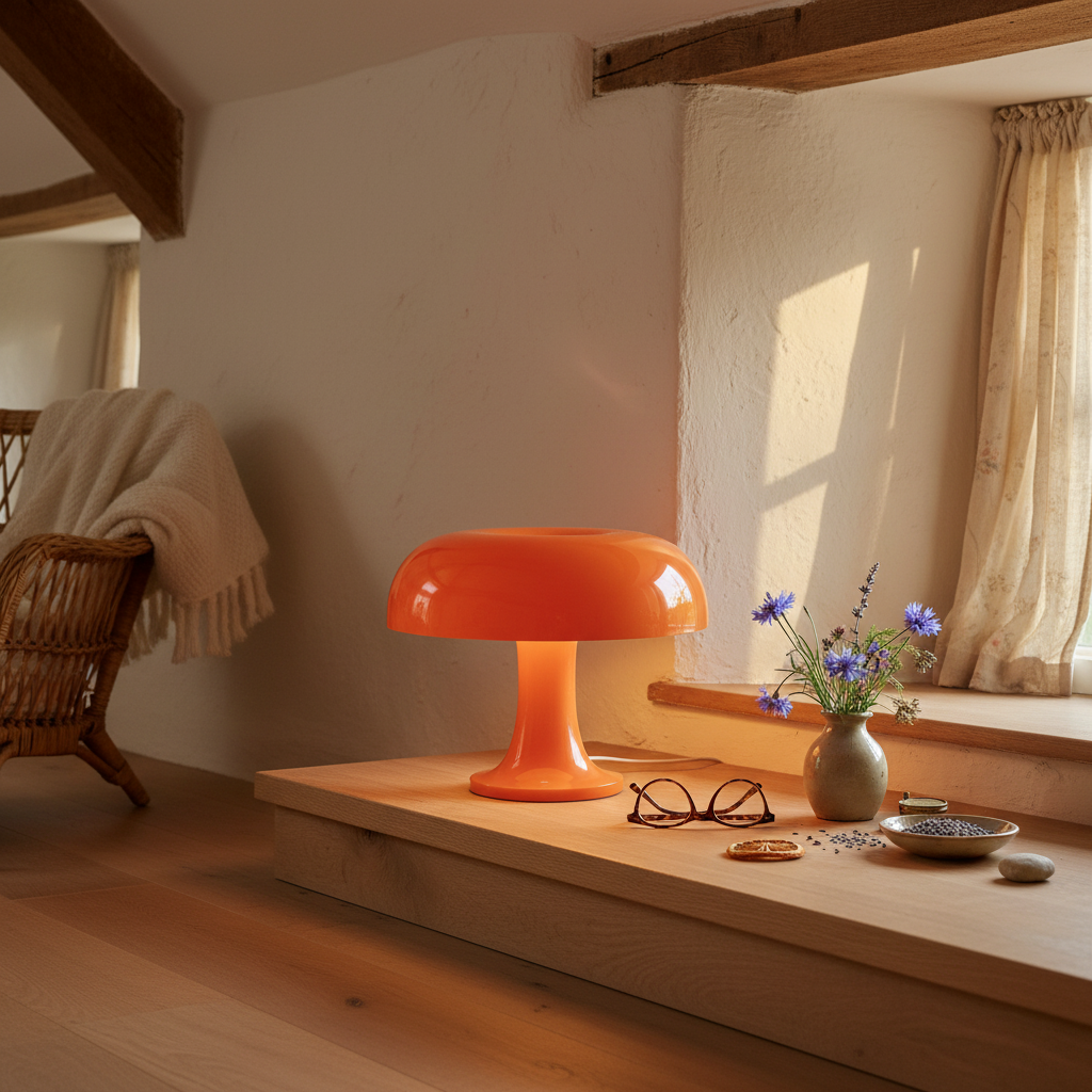 Kabellose Tischlampe glänzendes Orange portabel – Bild 6