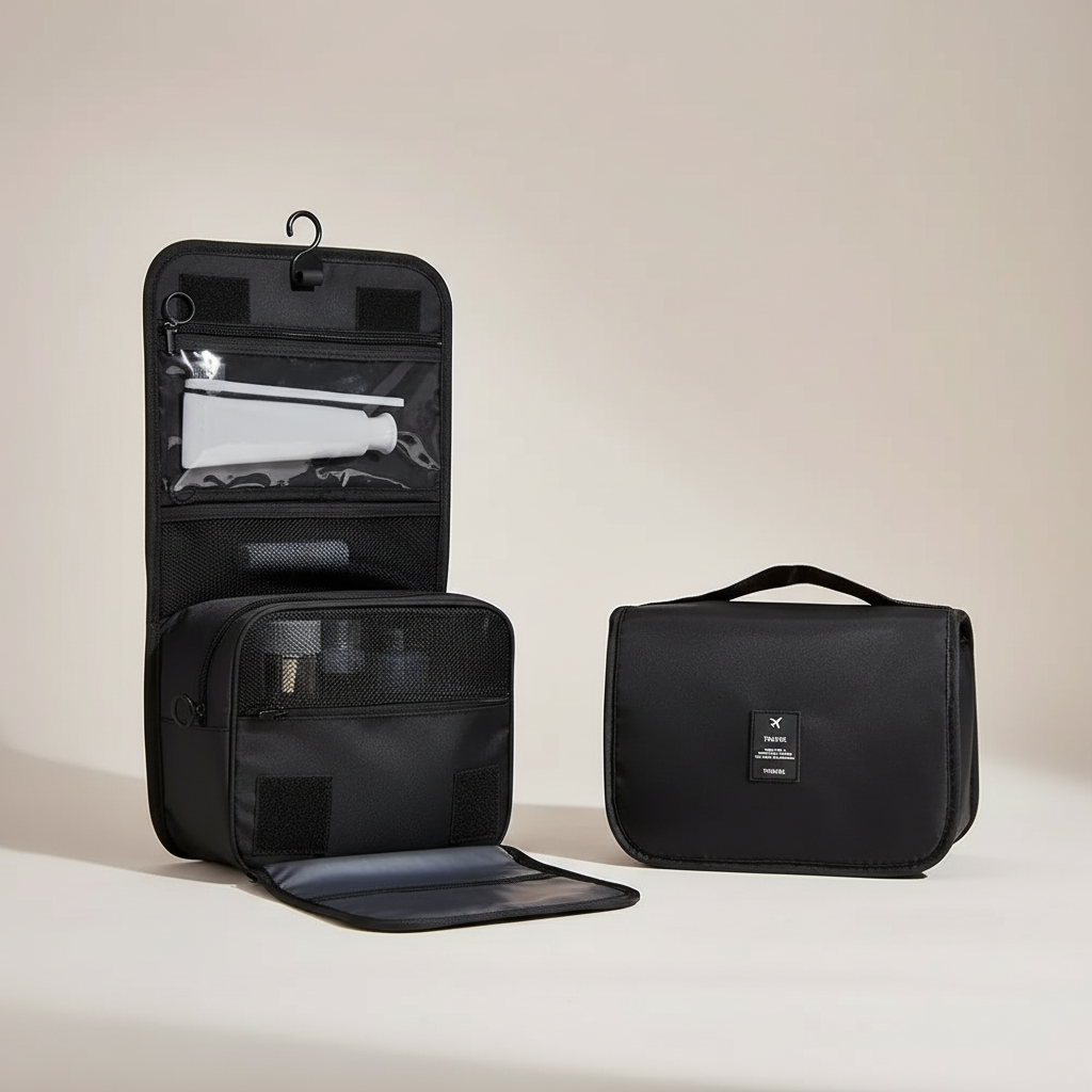 Toilettentasche aufhängbar Reise Organizer Twill-Oxford – Bild 2