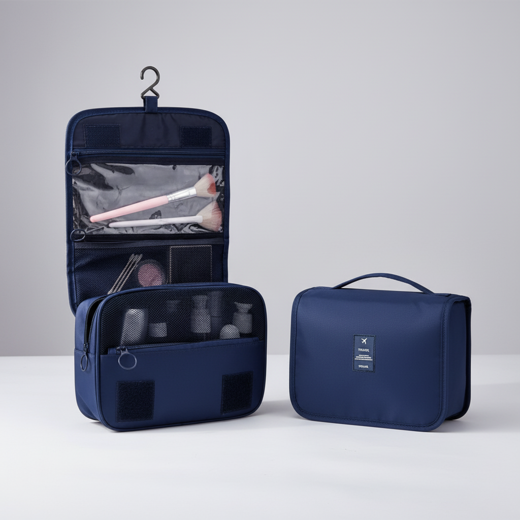 Toilettentasche aufhängbar Reise Organizer Twill-Oxford – Bild 6