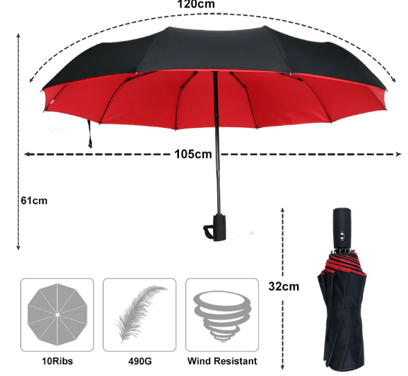 Regenschirm automatisch | UV-Schutz & schnelltrocknend – Bild 9