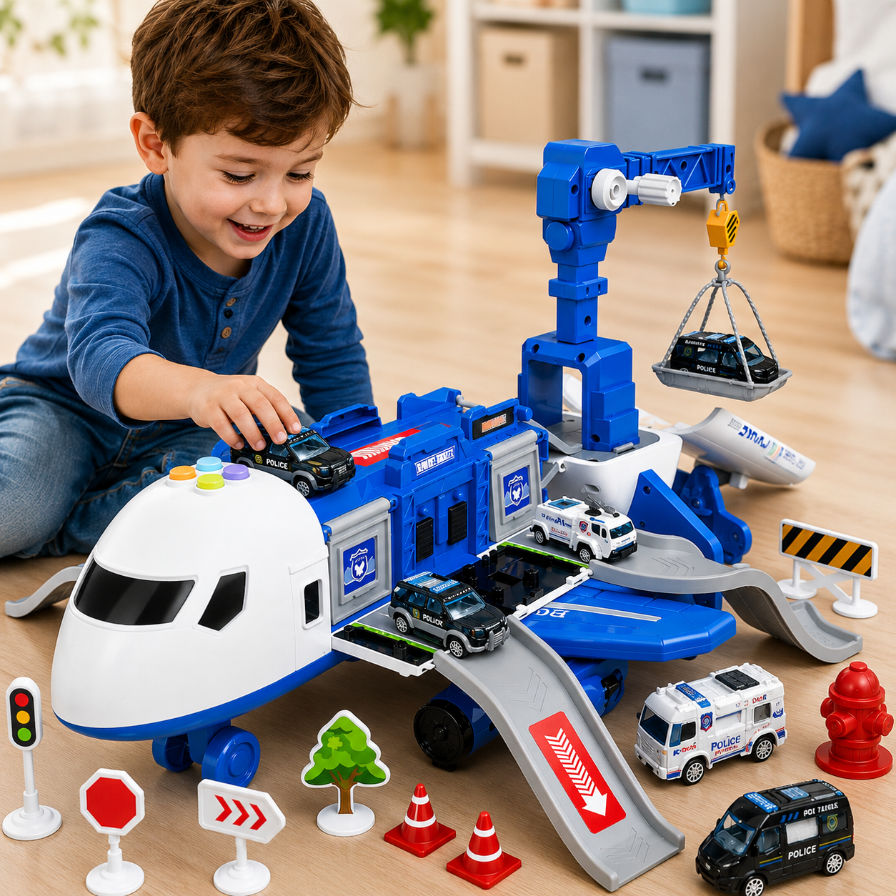Flugzeug Spielset für Kinder ab 3 Jahren – Koordination & Robust – Bild 4