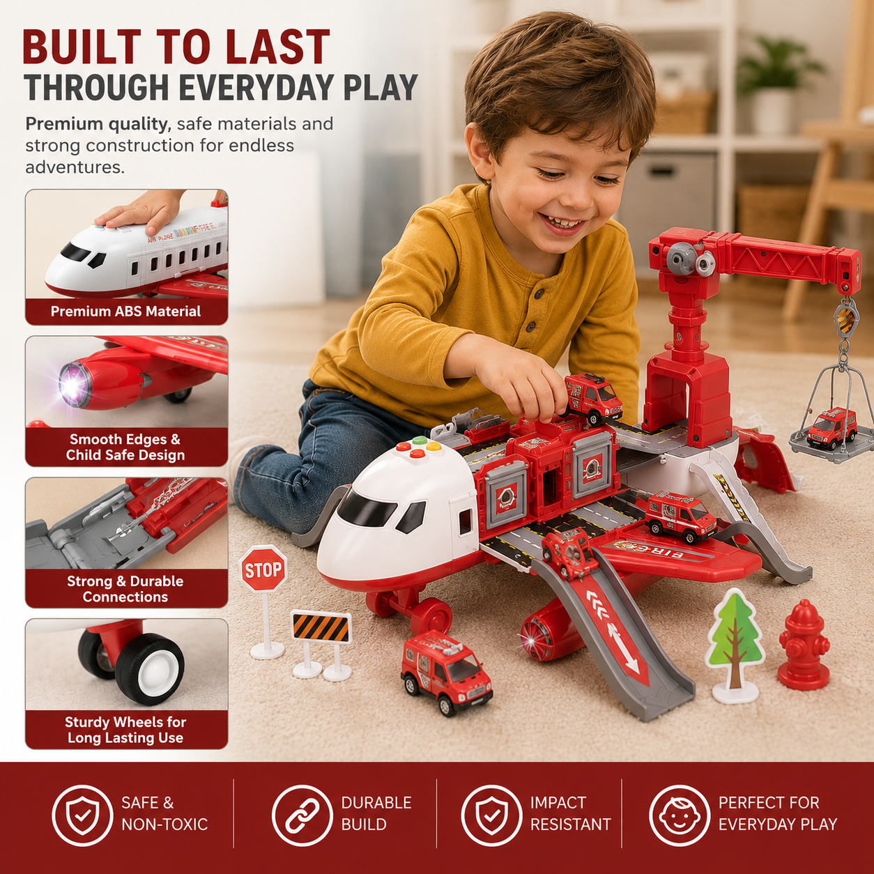 Flugzeug Spielset für Kinder ab 3 Jahren – Koordination & Robust – Bild 8