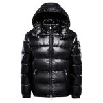 Herren Steppjacke mit Kapuze und Glanz-Finish