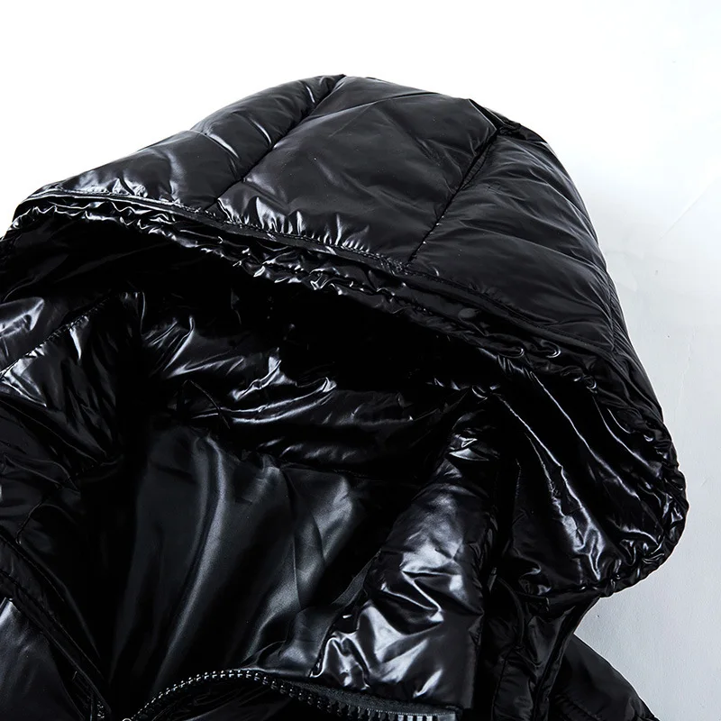 Herren Steppjacke mit Kapuze und Glanz-Finish – Bild 4
