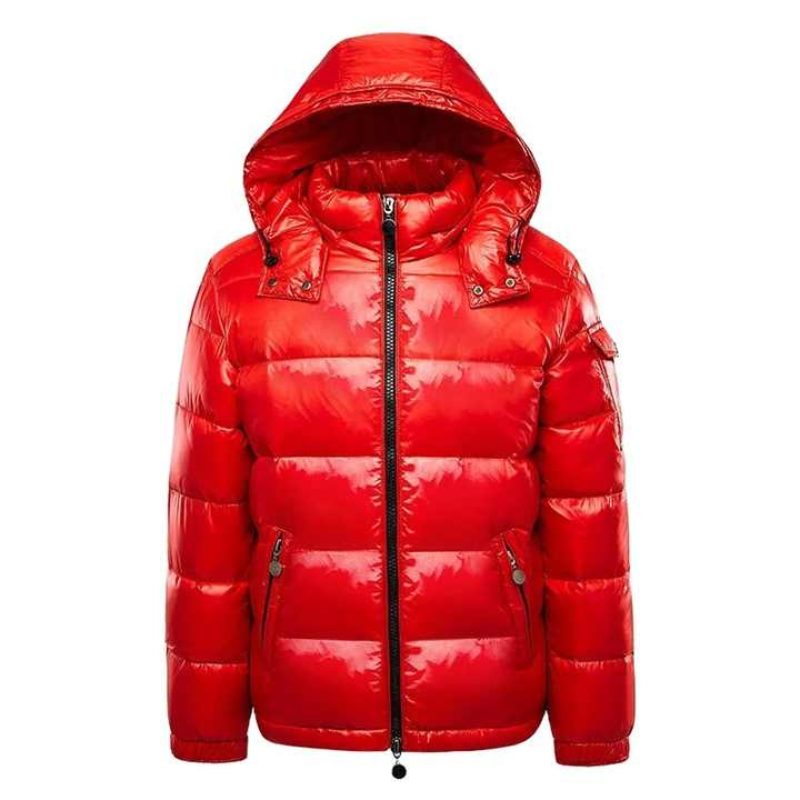 Herren Steppjacke mit Kapuze und Glanz-Finish – Bild 2