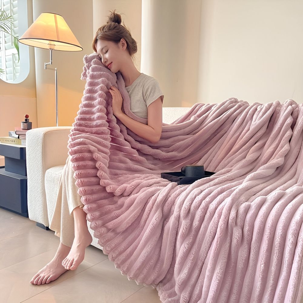 Fleecedecke leicht hautfreundlich für Zuhause und Reise – Bild 24