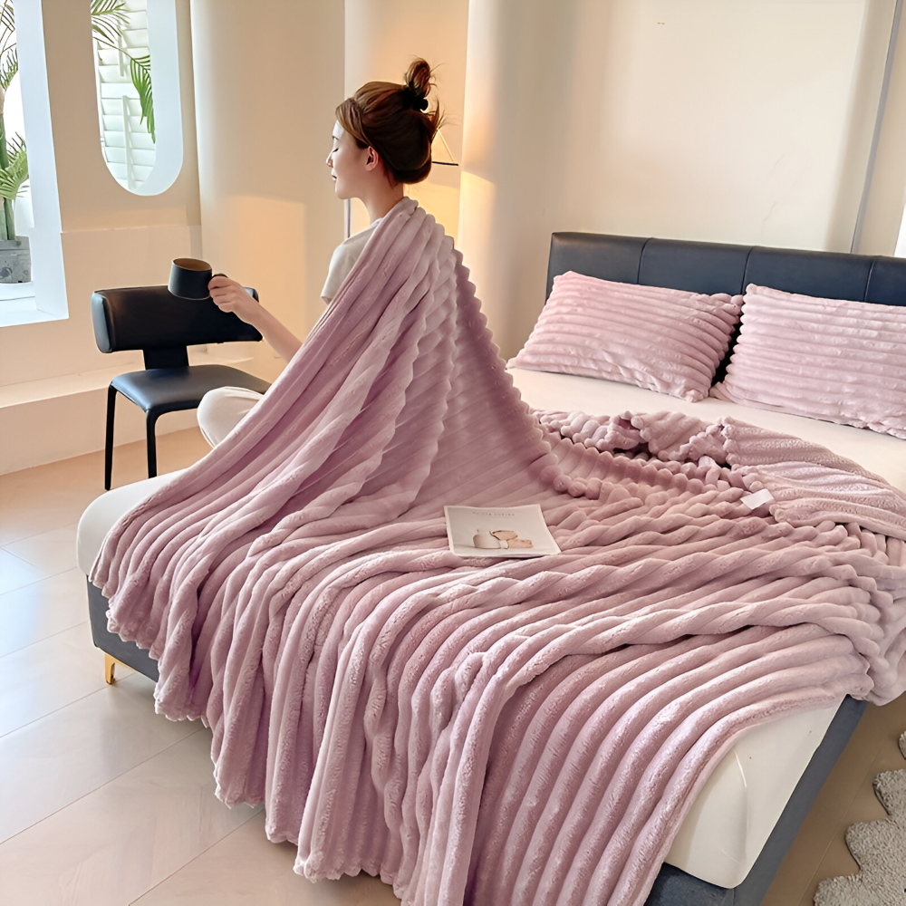 Fleecedecke leicht hautfreundlich für Zuhause und Reise – Bild 25