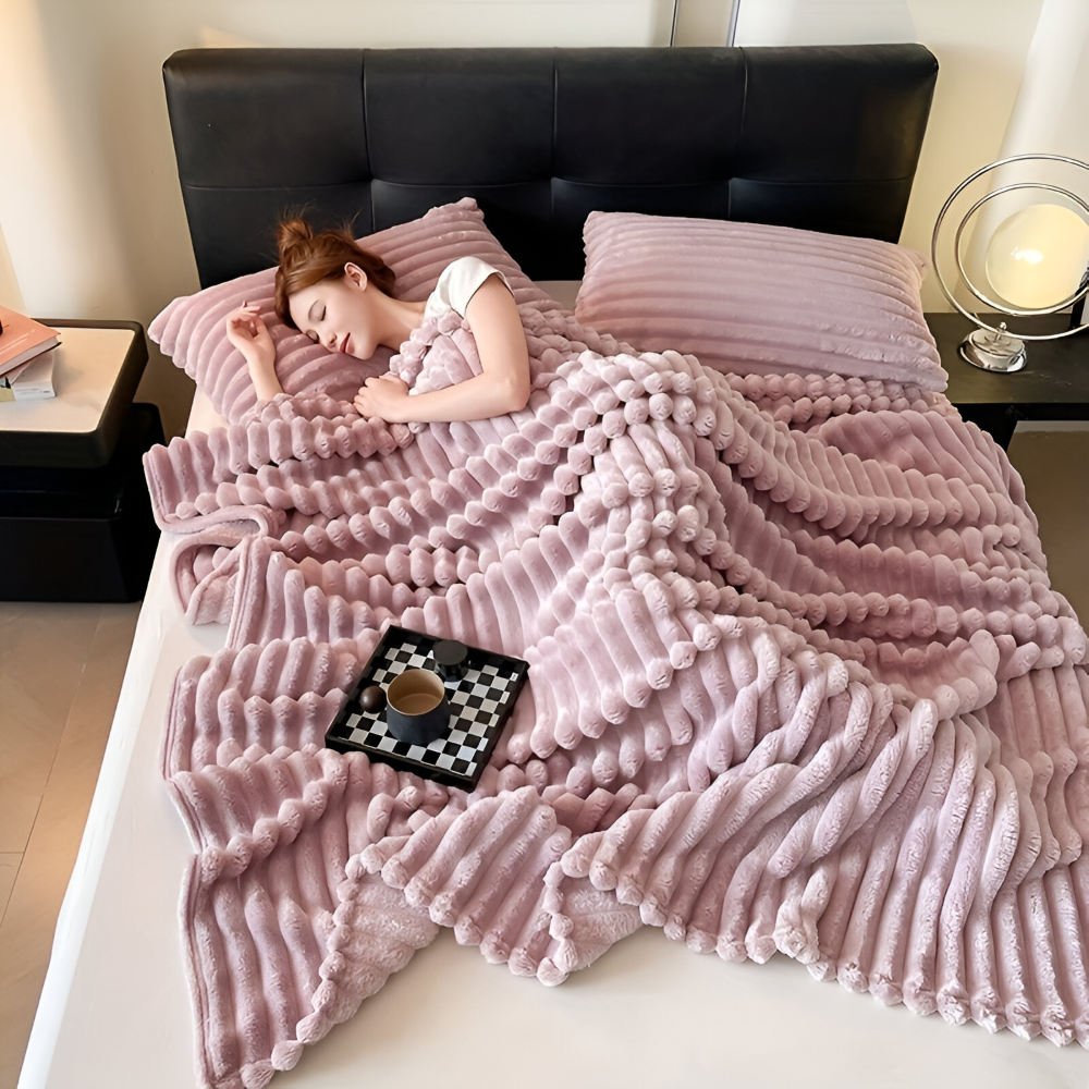 Fleecedecke leicht hautfreundlich für Zuhause und Reise – Bild 26