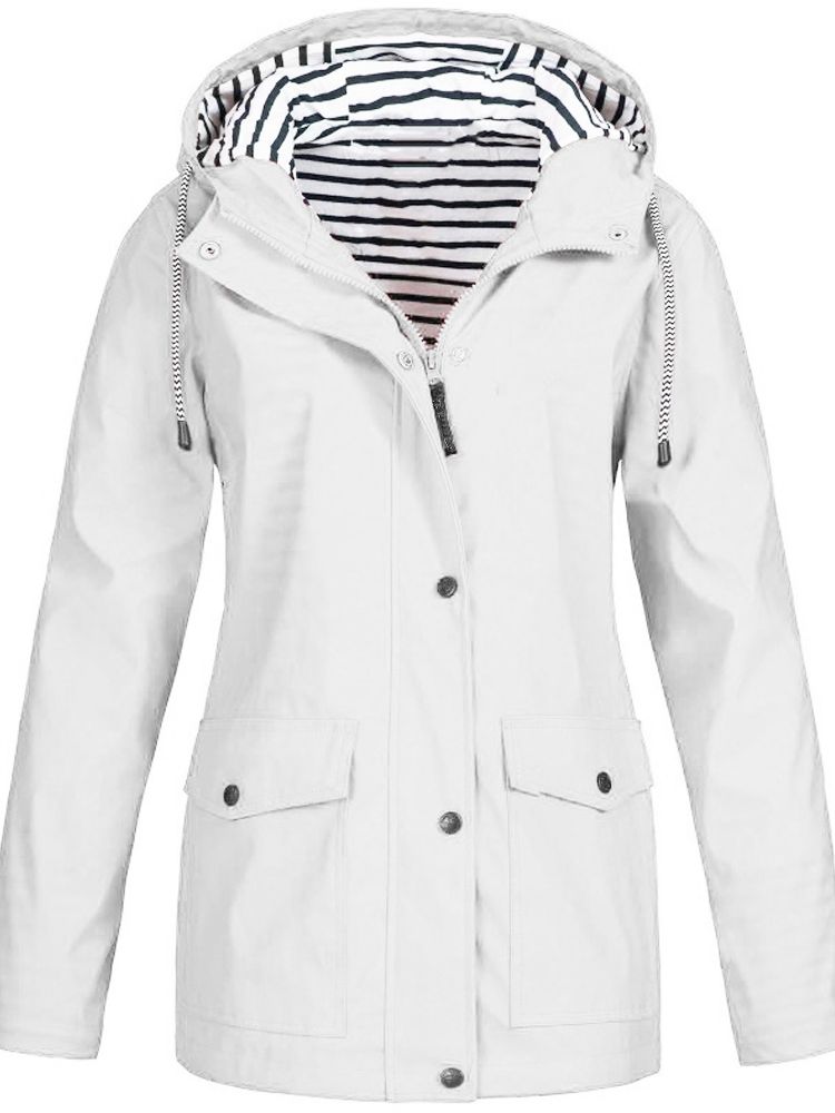 Regenjacke Damen gestreiftes Futter windabweisend – Bild 2