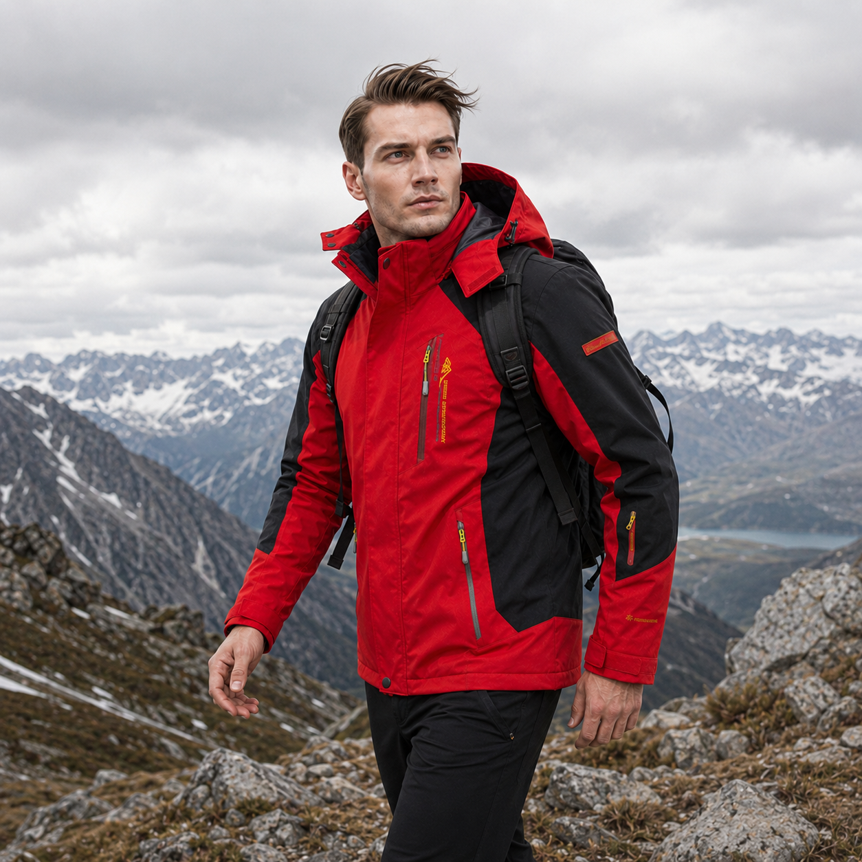 Herren Wanderjacke wasserdicht winddicht für Outdoor Trekking – Bild 27
