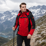 Herren Wanderjacke wasserdicht winddicht für Outdoor Trekking