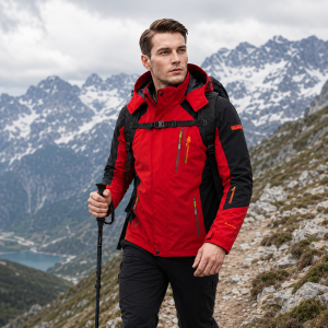 Herren Wanderjacke wasserdicht winddicht für Outdoor Trekking