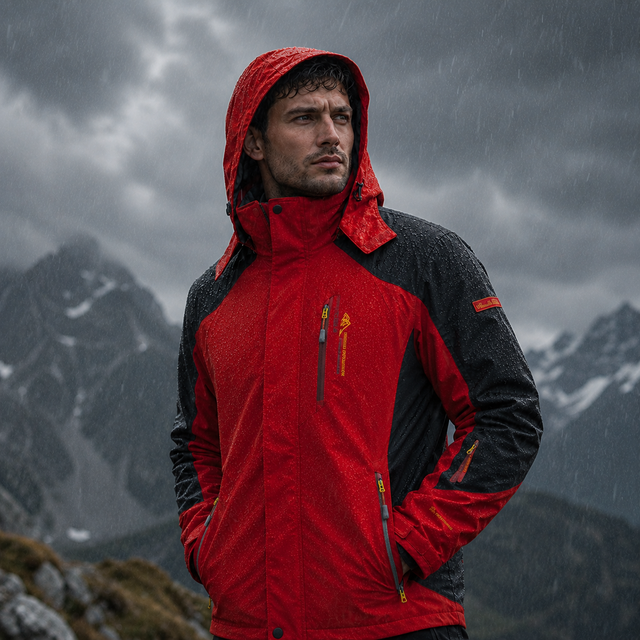 Herren Wanderjacke wasserdicht winddicht für Outdoor Trekking – Bild 30