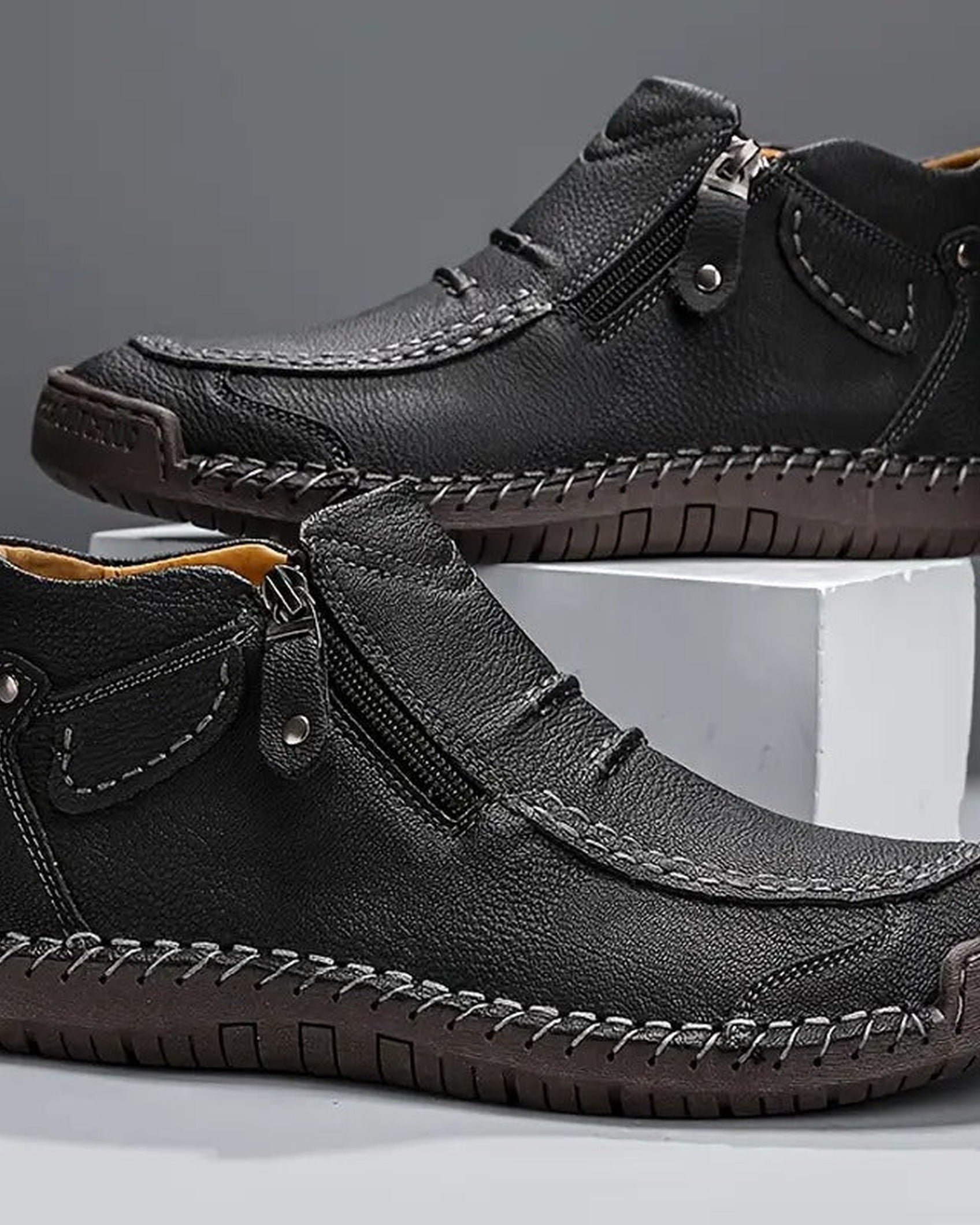 Herren Stiefel aus hochwertigem Leder mit flexibler Sohle – Bild 2
