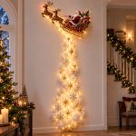 Weihnachts-Wandleuchte mit leuchtenden Szenen & Bewegungseffekt
