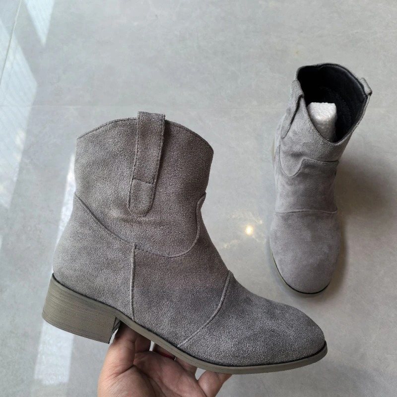 Damen-Cowboy-Stiefeletten Ergonomisches Fußbett Hochwertig – Bild 5
