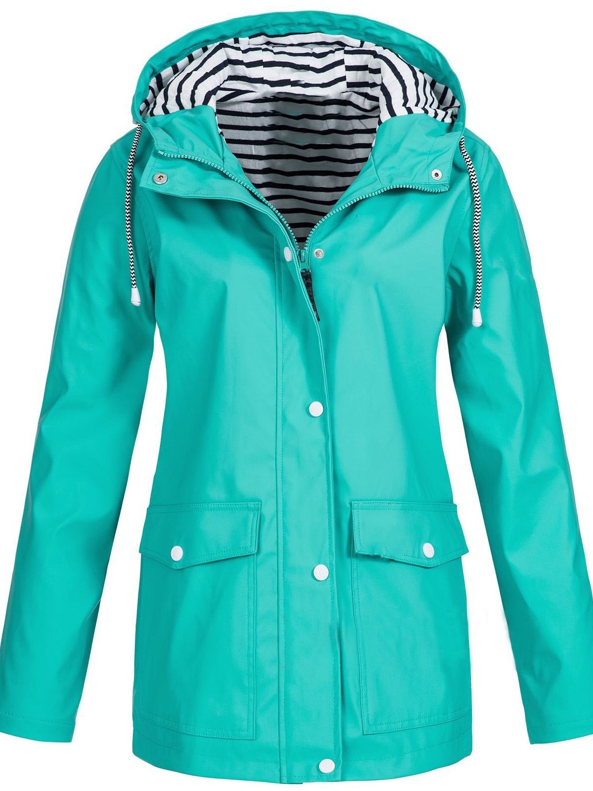 Regenjacke Damen gestreiftes Futter windabweisend – Bild 9
