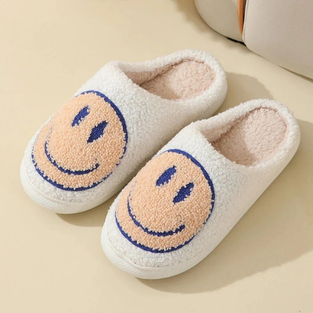 Hausschuhe Smiley Plüsch-Obermaterial Weich Gepolstert – Bild 2