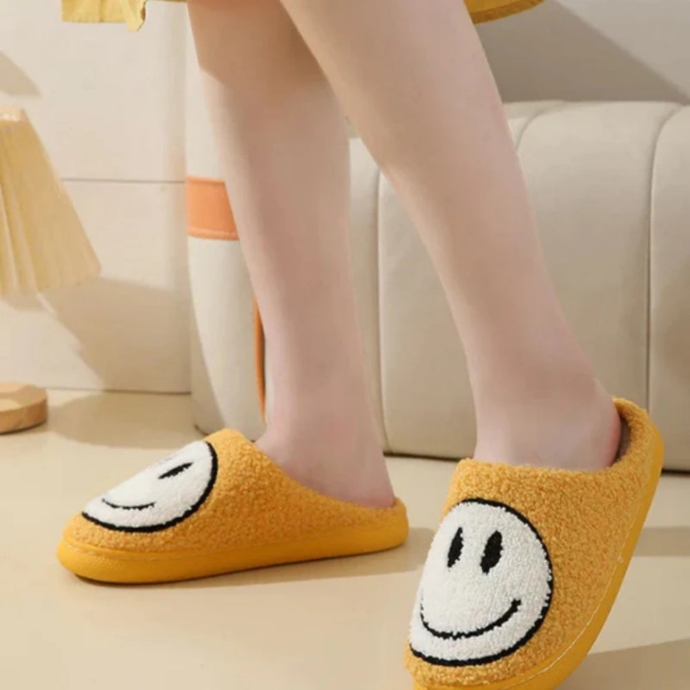 Hausschuhe Smiley Plüsch-Obermaterial Weich Gepolstert – Bild 12