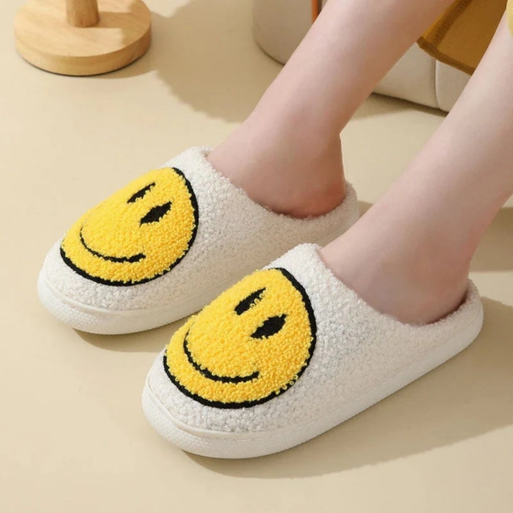 Hausschuhe Smiley Plüsch-Obermaterial Weich Gepolstert – Bild 13