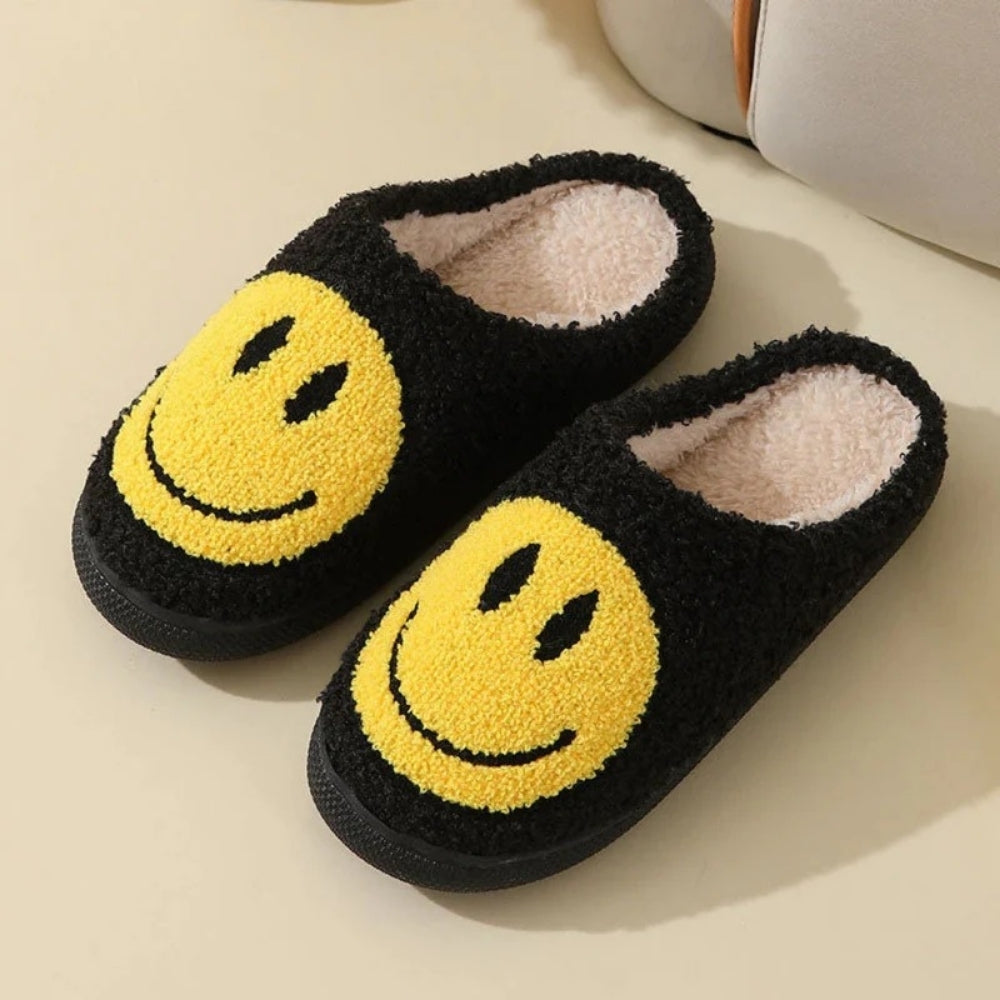 Hausschuhe Smiley Plüsch-Obermaterial Weich Gepolstert – Bild 5