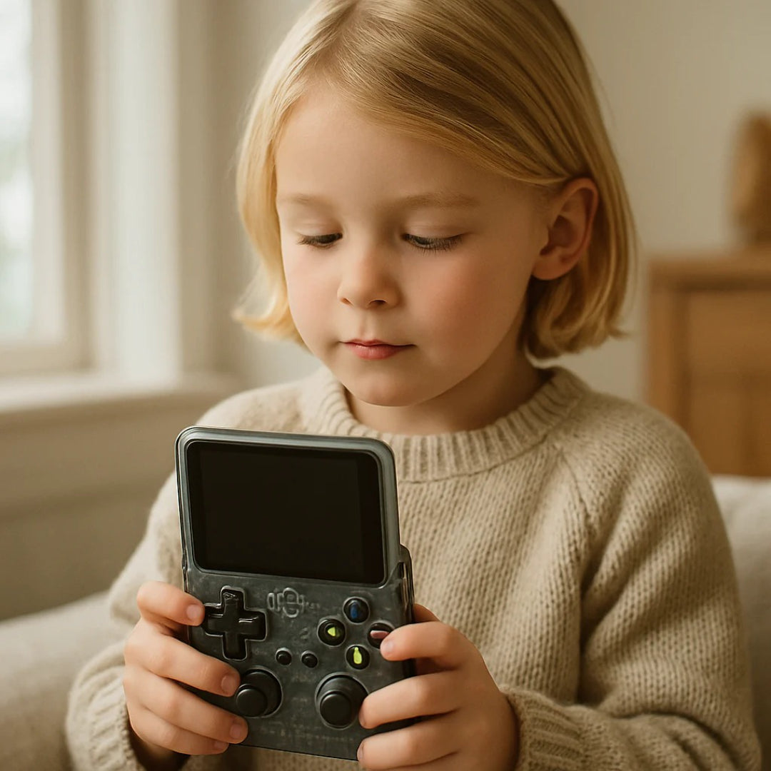 Handheld-Konsole 3,5 Zoll IPS-Display 8h Akku