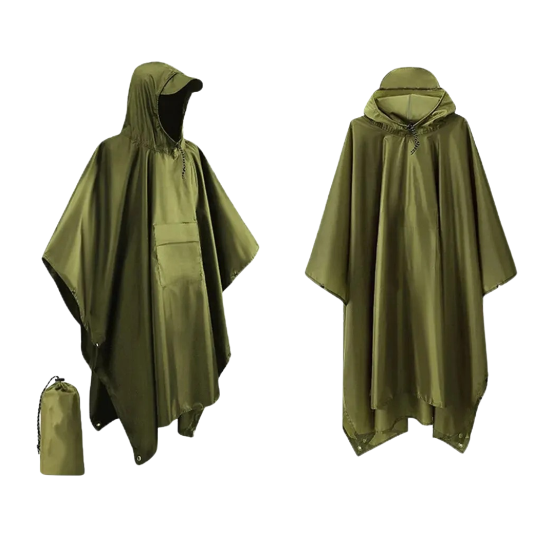 Regenponcho 3-in-1 Wasserdicht Leicht für Outdoor & Camping – Bild 2