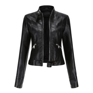 Damen Lederjacke aus weichem Leder mit Patina-Effekt