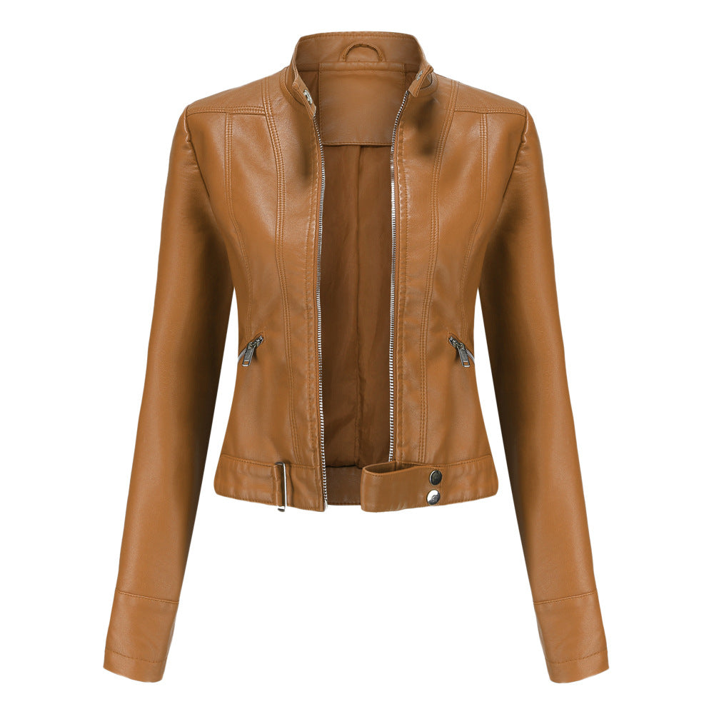 Damen Lederjacke aus weichem Leder mit Patina-Effekt – Bild 2