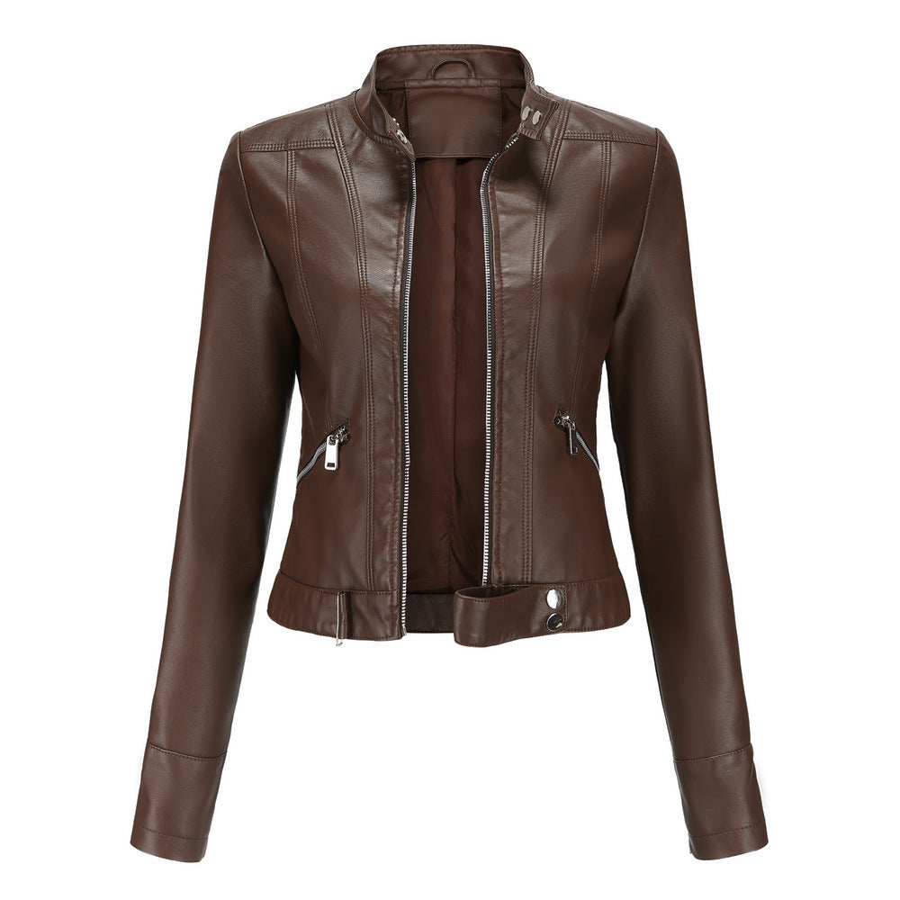 Damen Lederjacke aus weichem Leder mit Patina-Effekt – Bild 3